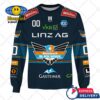 Ice Hockey League Steinbach Black Wings Linz Home Jersey Style Sweatshirt