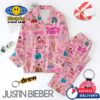 Justin Bieber I Love You Pink Button Down Pyjama Set