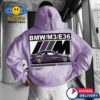 BMW ME E36 Car Poster Purple Hoodie