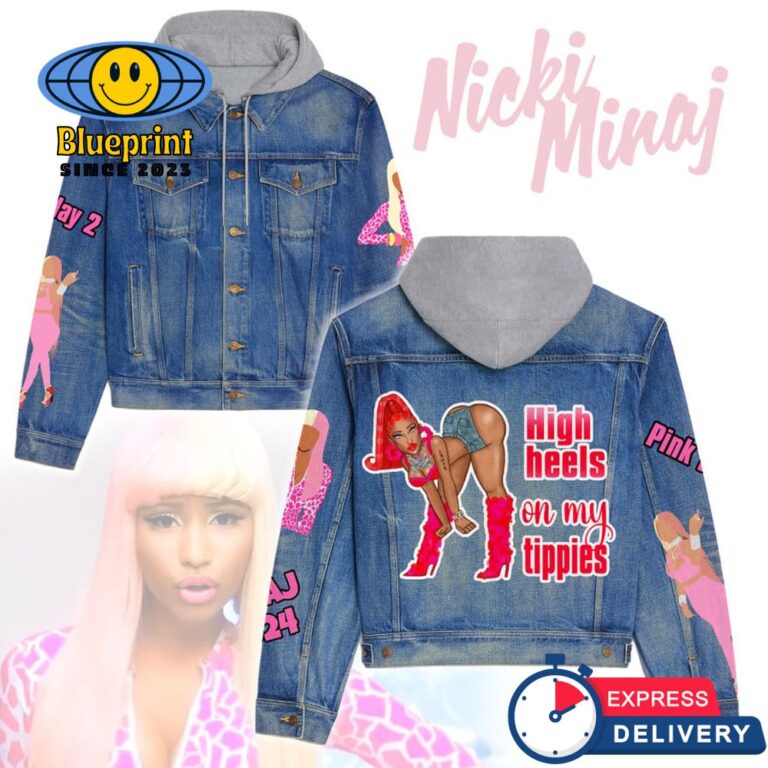 Nicki Minaj 2024 Pink Friday Tour Hooded Denim Jacket