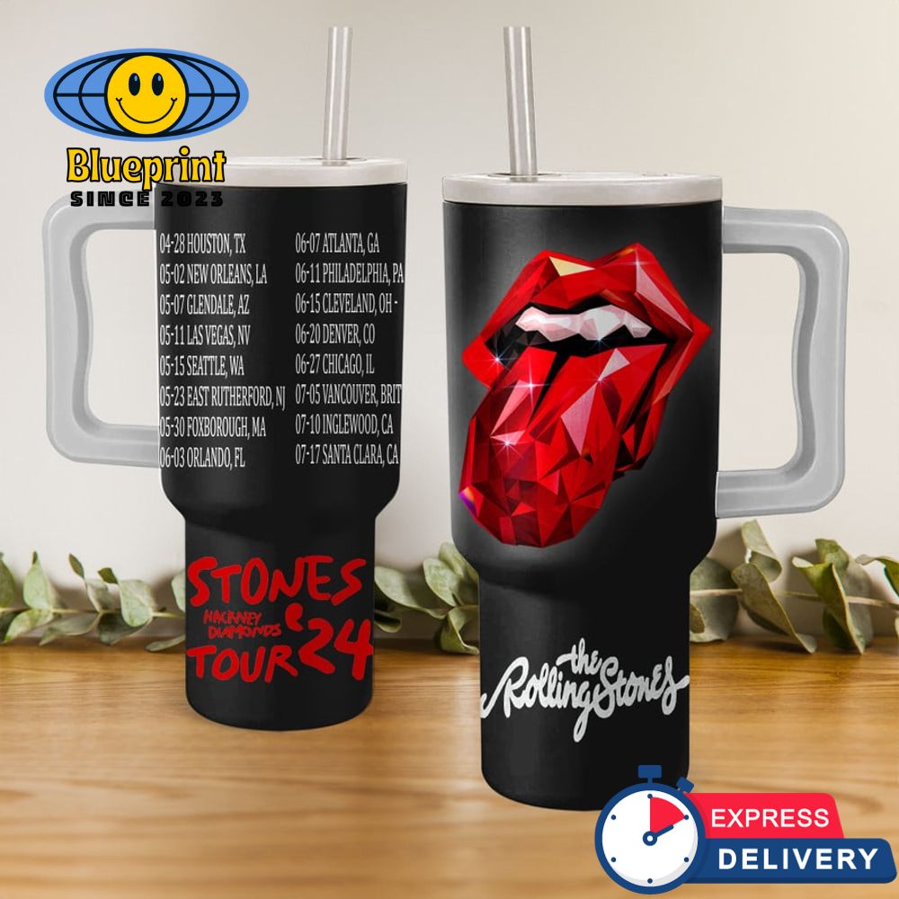The Rolling Stones Hackney Diamonds Tour 2024 Stanley Tumbler 40oz