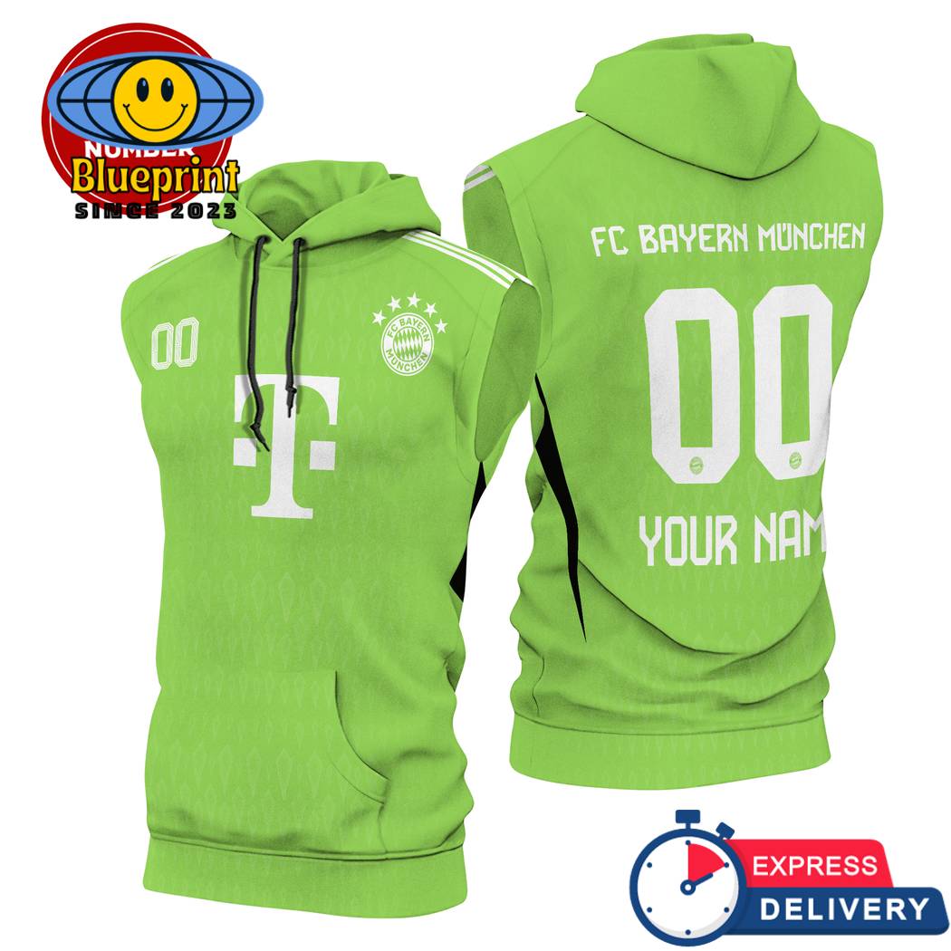 Bayern Munich Goalkeeper Kits Personalized Sleeveless Hoodie