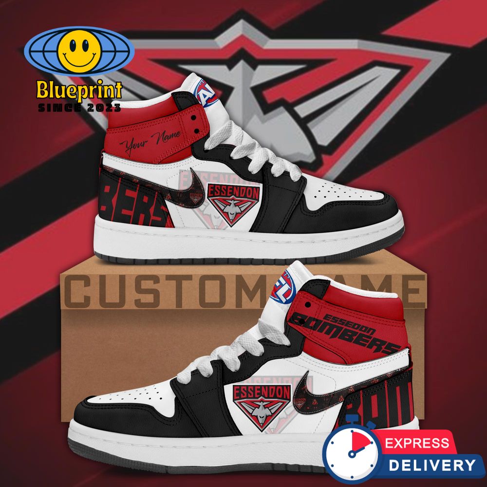 Essendon Bombers AFL Custom Name Air Jordan 1 Sneaker