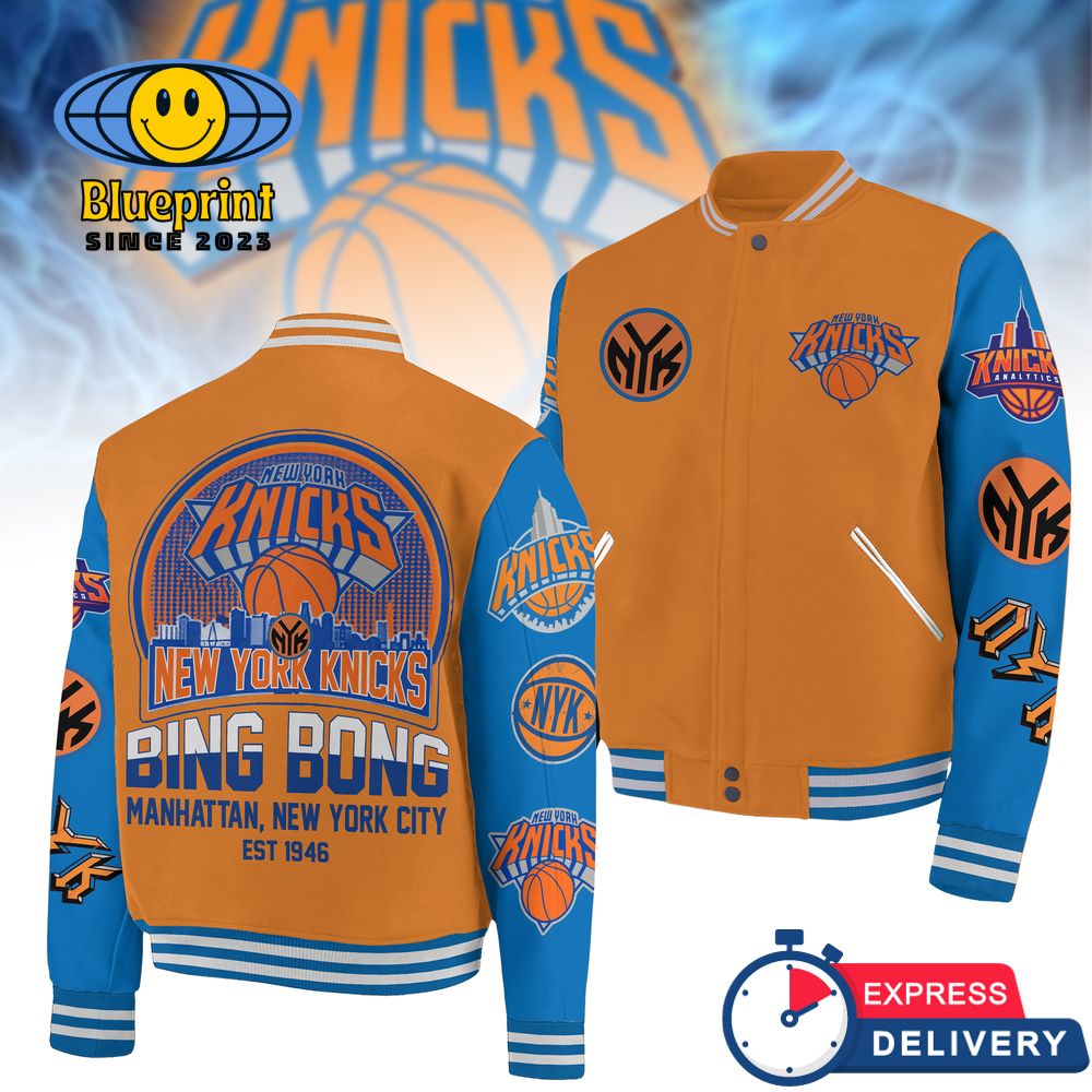 NBA New York Knicks Bing Bong Baseball Jacket