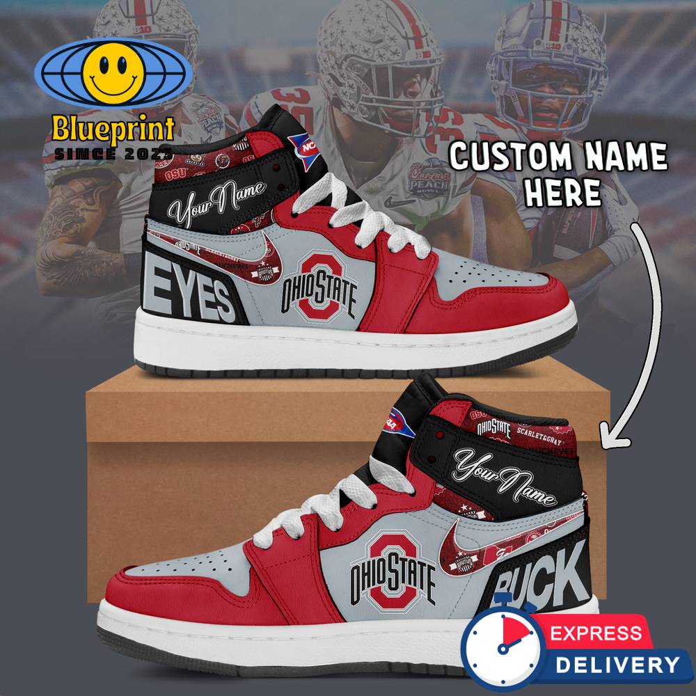 NCAA Ohio State Buckeyes Custom Name Air Jordan 1 Sneaker