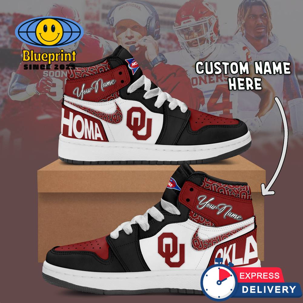 NCAA Oklahoma Sooners Custom Name Air Jordan 1 Sneaker