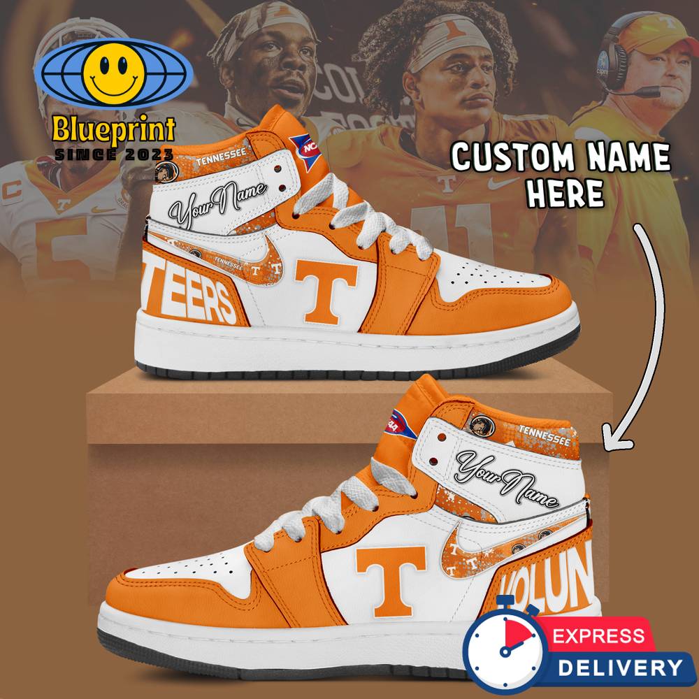 NCAA Tennessee Volunteers Custom Name Air Jordan 1 Sneaker