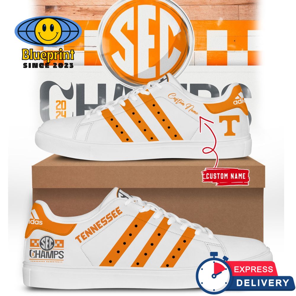 Tennessee Volunteers Basketball SEC 2024 Champions Stan Smith Shoes