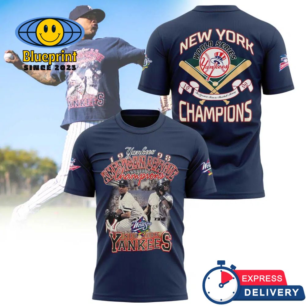 1998 New York Yankees American League Champions TShirt