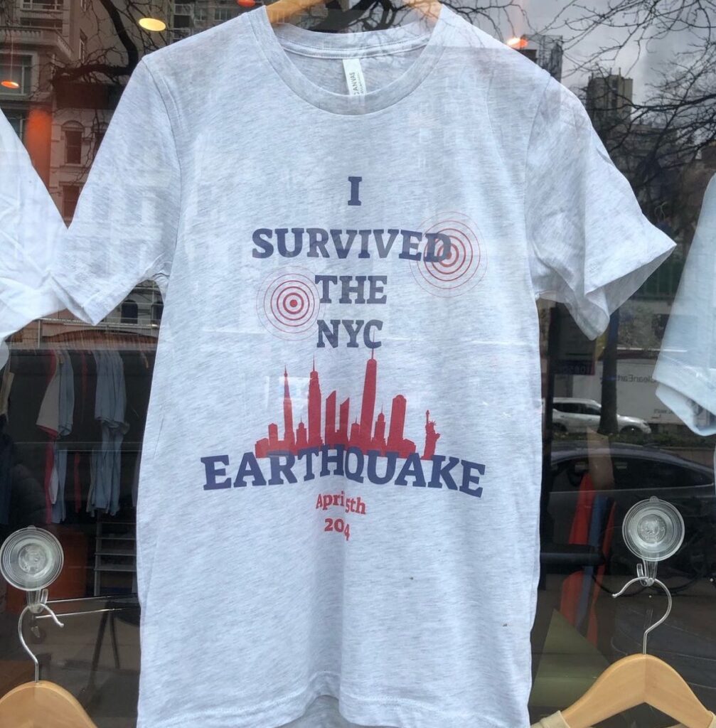 Honor the resilience of New Yorkers with this I Survived The NYC Earthquake Shirt
