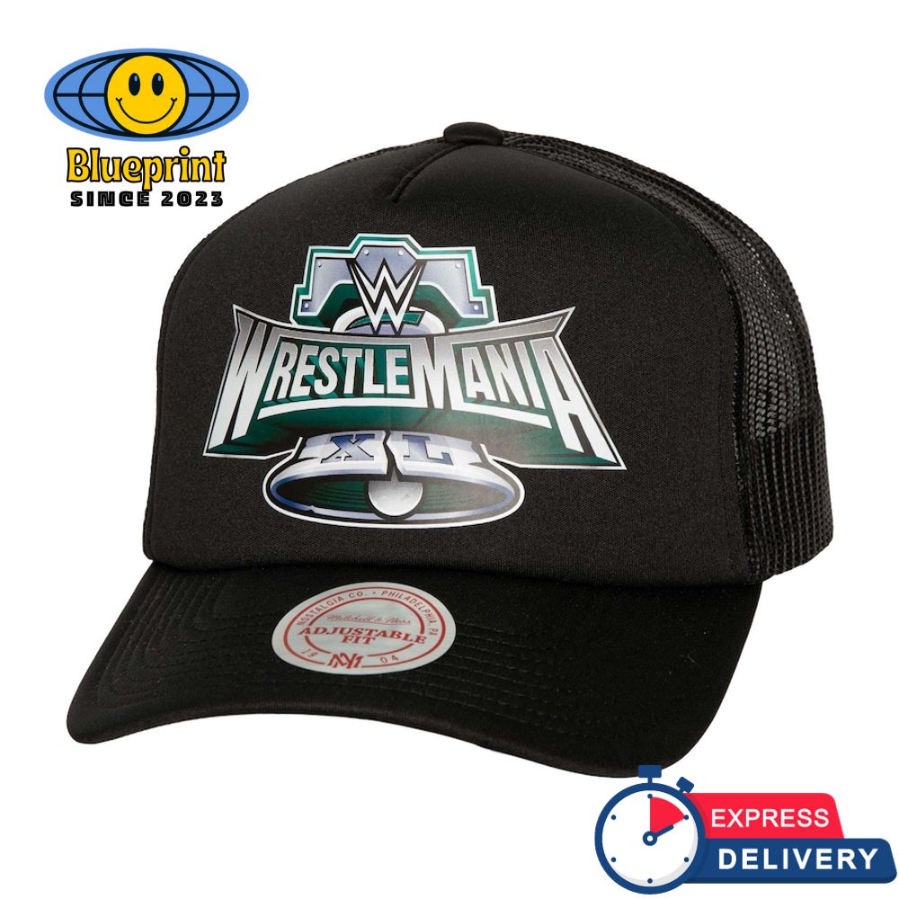 Mitchell Ness Black WrestleMania 40 Trucker Hat